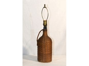 Wicker Wrapped Bottle Table Lamp