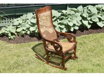 Antique Cane Rocking Chair 21 X 44