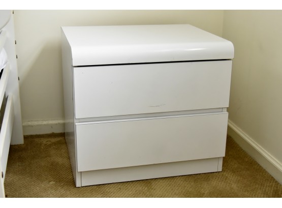 White Formica Nightstand 24 X 20 1/2 X 22