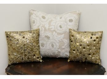 Trio Of Lovely Accent Throw Pillows