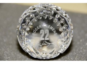 Waterford Crystal Roger Clemens Baseball 649/2005