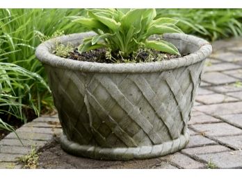 Cement Weave Pattern Flowerpot 2