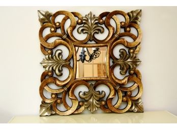 Ornately Carved Wall Mirror 39 1/2 X 39 1/2