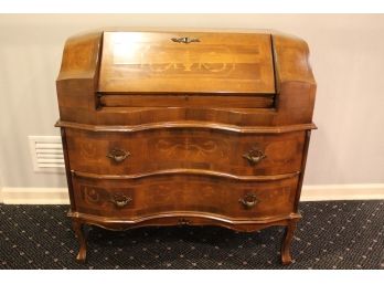 Gorgeous Mahogany Drop Front Writers Desk With Key