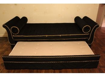 Beautiful Art Deco Style Sleigh Bench With Trundle