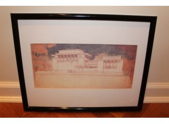 Frank Lloyd Wright Etched Architectural Print Reproduction Art 4