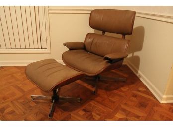 Eames Style Plycraft Lounge Chair And Ottoman By George Mulhauser