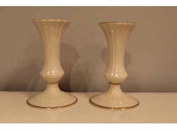 Two Lenox Candle Stick Holders