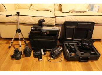 Video Camera Equipment Lot