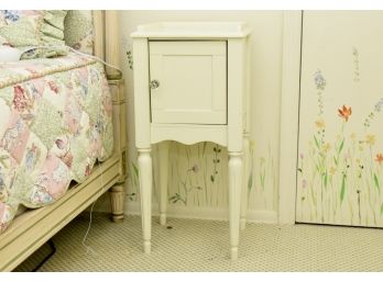 White Painted Petite Side Table 13 1/2 X 13 1/2 X 28