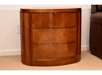 Custom Manhattan Cabinetry Flame Mahogany Oval Side Table 29 X 19 X 26