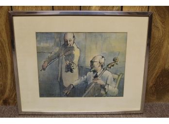 Framed Photo Of Men Playing Violin