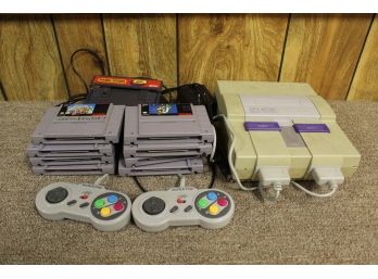 Super Nintendo Console, Controllers & Games