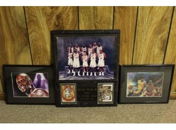 Basketball Plaque & Framed Photos