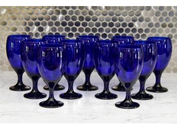 11 Deep Cobalt Blue Goblets #2