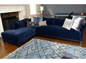 Mitchell Gold And Bob Williams Blue Sectional Sofa