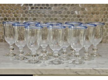 Etched 'LM ' Glassware 12 Goblets