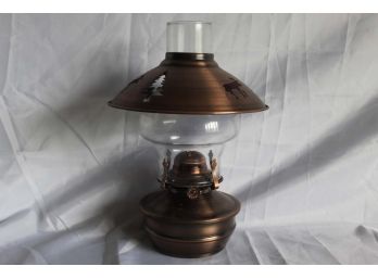 Copper Oil Lantern With Moose Shade