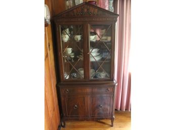 Petite Mahogany China Cabinet Only 31' Wide