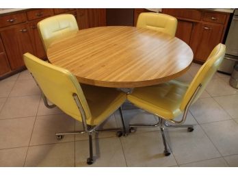 Retro Chrome Leg Kitchen Table & Chairs