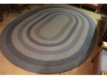 Gorgeous Blue Tone Oval Carpet