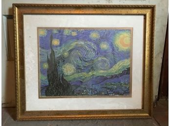 'Starry Night' Matted And Framed Print