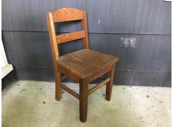 Antique Oak Children's Side Chair