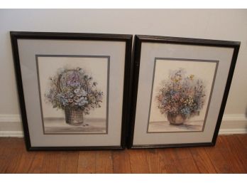 Two Signed Numbered Framed Flower Photos