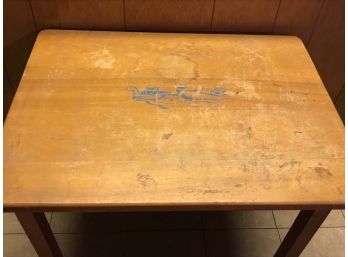 Vintage Maple Side Table For Restoration