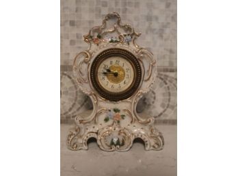 Amazing Porcelain Hand Painted German Mantle Clock