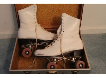 Old School Roller Skates W/ Case