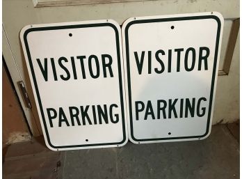 Two Visitor Parking Signs