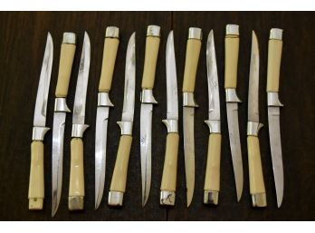 Set Of 12 Ox Head Steak Knives