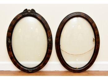 Pair Of Antique Dome Glass Picture Frames 16 1/2 X 23