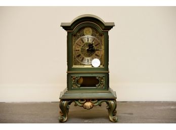 Petite Green Painted Mantle Clock