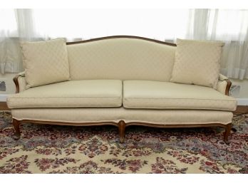 Vintage Mid Century Maple Clawfoot Sofa 80 X 32 1/2 X 30