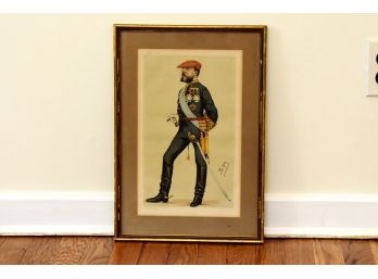 Vanity Fair Chromolithograph French Soldier 12 X 17