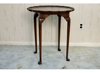 Antique Burled Walnut Piecrust Table