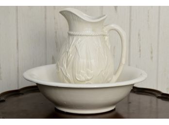 Lovely Antique Pitcher And Bowl Set