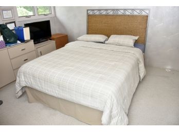 Matching Wicker Headboard With Mattress And Bedding 60' Wide