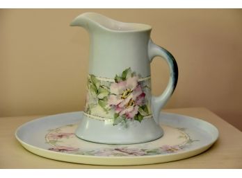 Lovely Limoges Pitcher And Platter