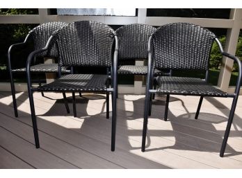 4 Resin Wicker Chairs