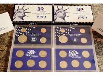 Two Sets Of 1999 Coin Proof Sets