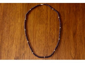 Sherry Amber Bead Necklace With 14 K Clasp Lot #6