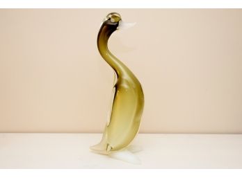 Vetri Murano Swirl Glass Duck Figurine