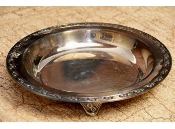Vintage Silver Plate Footed Dish