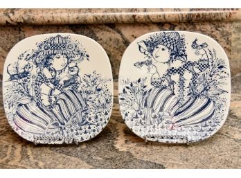 Pair Of Vintage Plates From Denmark