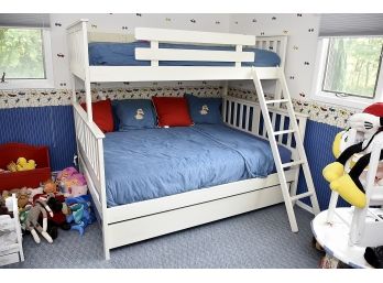Trundle Bunkbed Full Size Bottom And Twin Size Top With Ladder