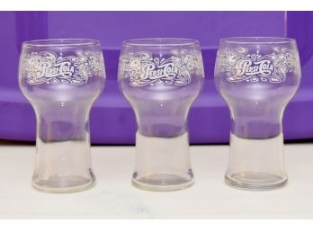 Trio Of Vintage Pepsi Cola Glasses