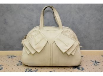 Authentic YSL White Leather Pocketbook